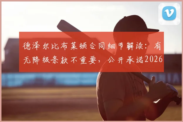 德泽尔比布莱顿合同细节解读：有无降级条款不重要，公开承诺2026赛季留队，剖析主帅真实想法